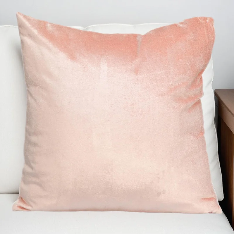 Durability design of memory foam pillows-18" Pink Cotton Blend Throw Pillow