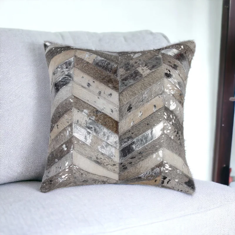 How to choose an antibacterial pillowcase-18" Silver Cowhide Throw Pillow