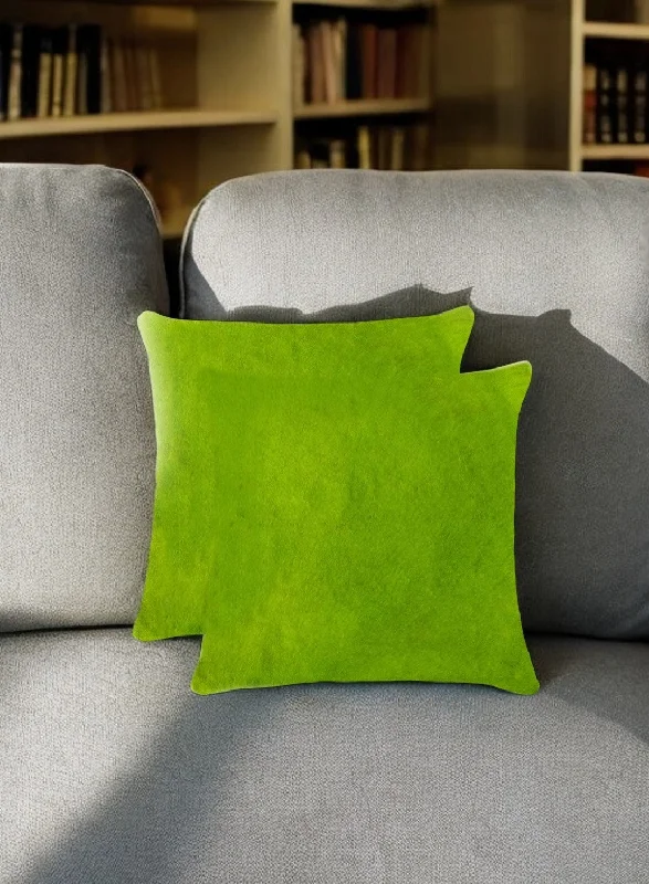 How to pick a cool pregnancy pillow-18" X 18" X 5" Lime Cowhide  Pillow 2 Pack