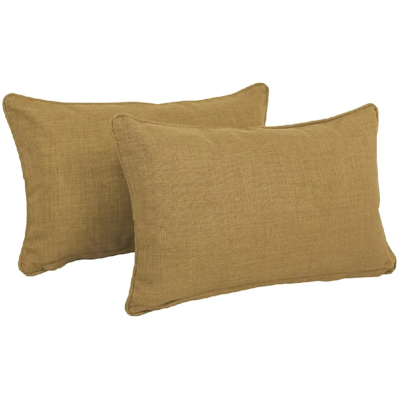 How to pick an antibacterial memory pillow-20-inch by 12-inch Double-corded Solid Outdoor Spun Polyester Back Support Pillows with Inserts (Set of 2), Wheat