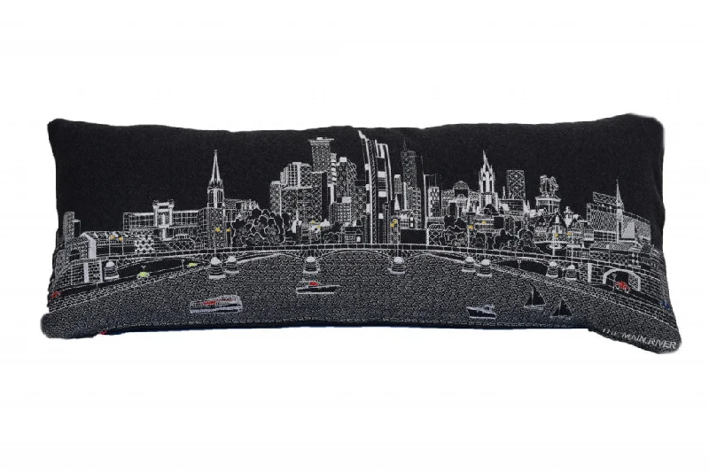 How to choose a kids’ shaping pillow-35" Black Frankfurt Nighttime Skyline Lumbar Decorative Pillow