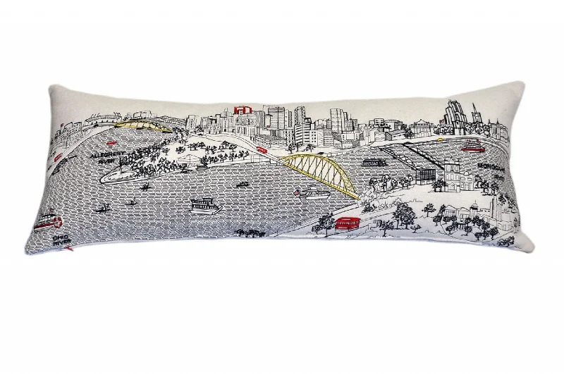 Are buckwheat pillows good for winter-35" White Pittsburgh Daylight Skyline Lumbar Decorative Pillow