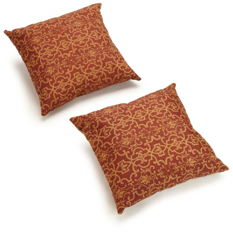 Weight options for latex pillows-Blazing Needles 17-inch Outdoor Knife Edge Throw Pillows (Set of 2)