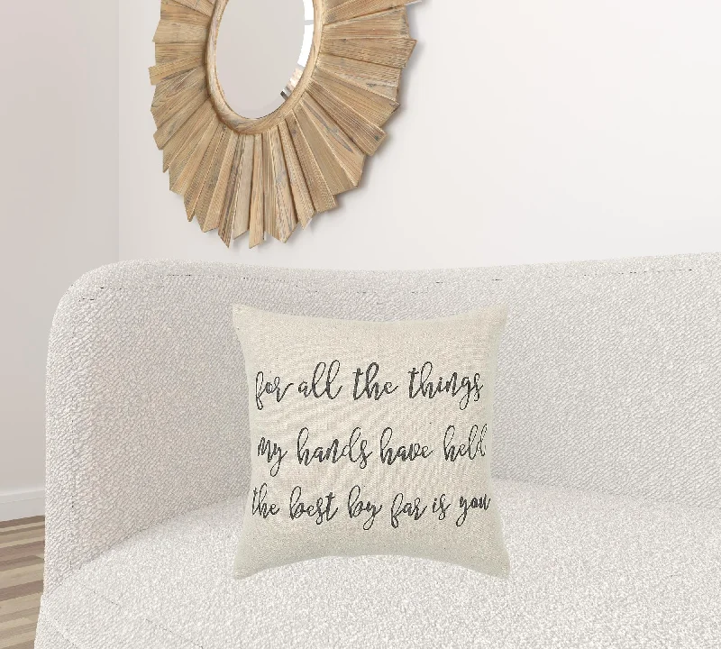 Comfort of pillow fillings-Gray Cream All The Things Throw Pillow