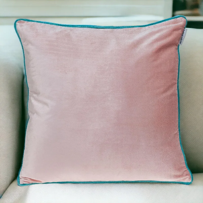 User experience with cervical pillows-Pink and White Reversible Velvet Throw Pillow