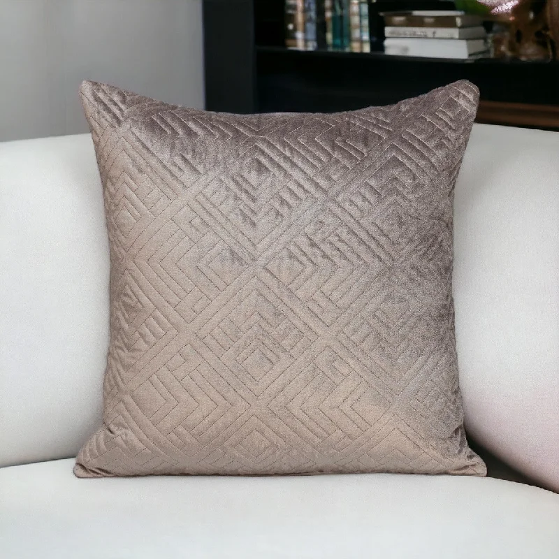 How to pick an antibacterial pregnancy pillow-Quilted Taupe Decorative Throw Pillow