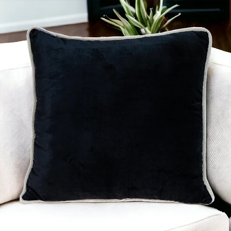 Are buckwheat pillows good for seniors-Reversible Black and White Square Velvet Throw Pillow