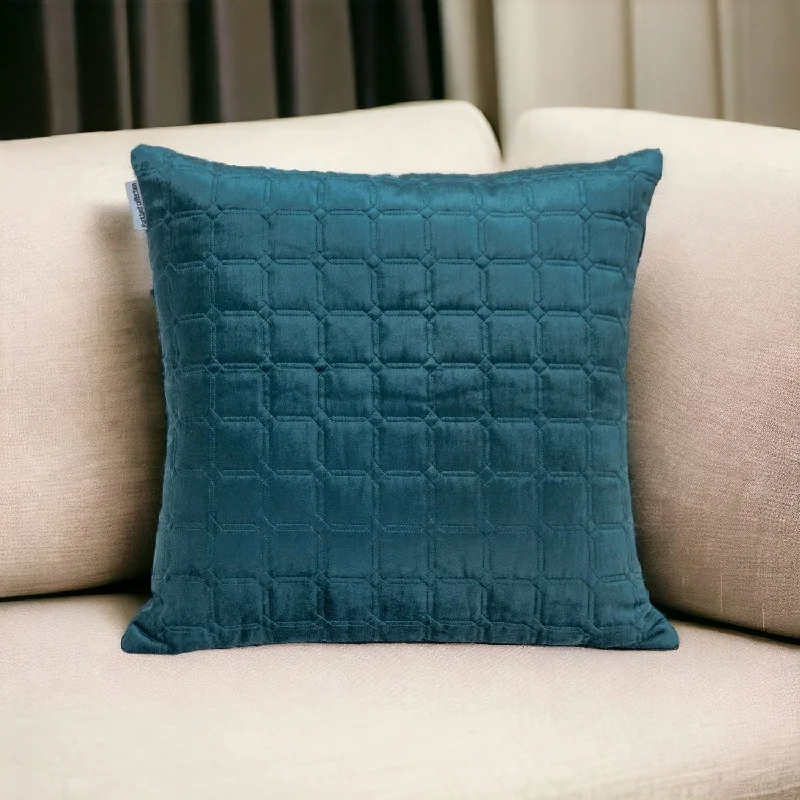 How often should pillows be washed-Teal Quilted Decorative Throw Pillow