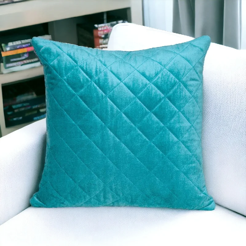 How to prevent mites in pillows-Tufted Diamond Aqua Transitional Square Pillow