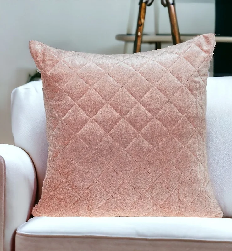 Support design of cervical pillows-Tufted Diamond Pink Transitional Square Pillow