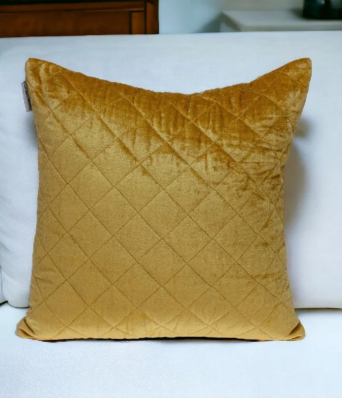 How to choose the perfect pillow-Tufted Diamond Yellow Ochre Transitional Square Pillow