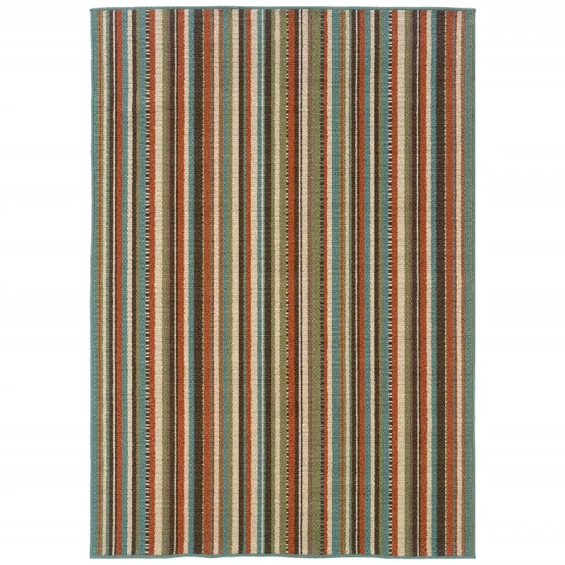 carpet with soft neutral tones-2' X 4' Indoor / Outdoor Area Rug - Green