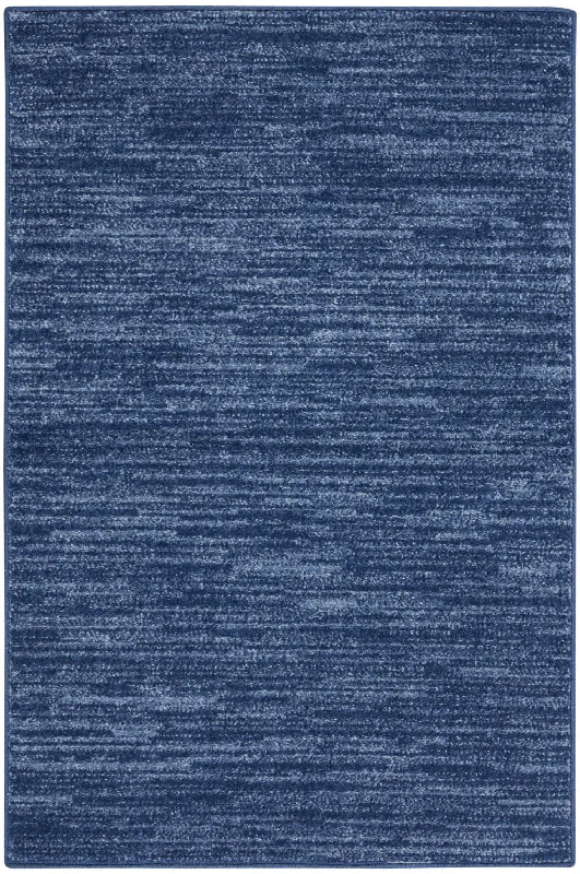 carpet with modern geometric patterns-2' X 4' Non Skid Indoor / Outdoor Runner Rug - Navy Blue