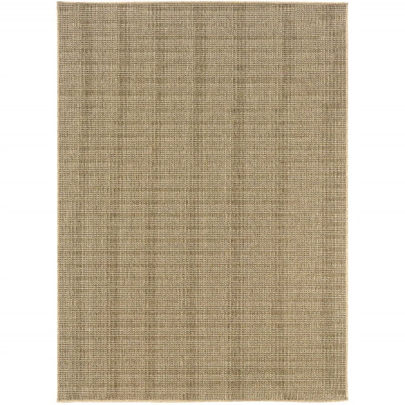 carpet for a soft and peaceful living environment-2' X 4' Stain Resistant Indoor / Outdoor Area Rug - Beige