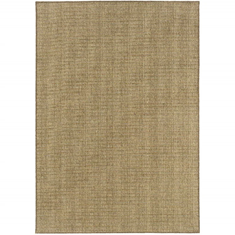 carpet for chic and stylish interiors-2' X 4' Stain Resistant Outdoor / Indoor Area Rug - Tan