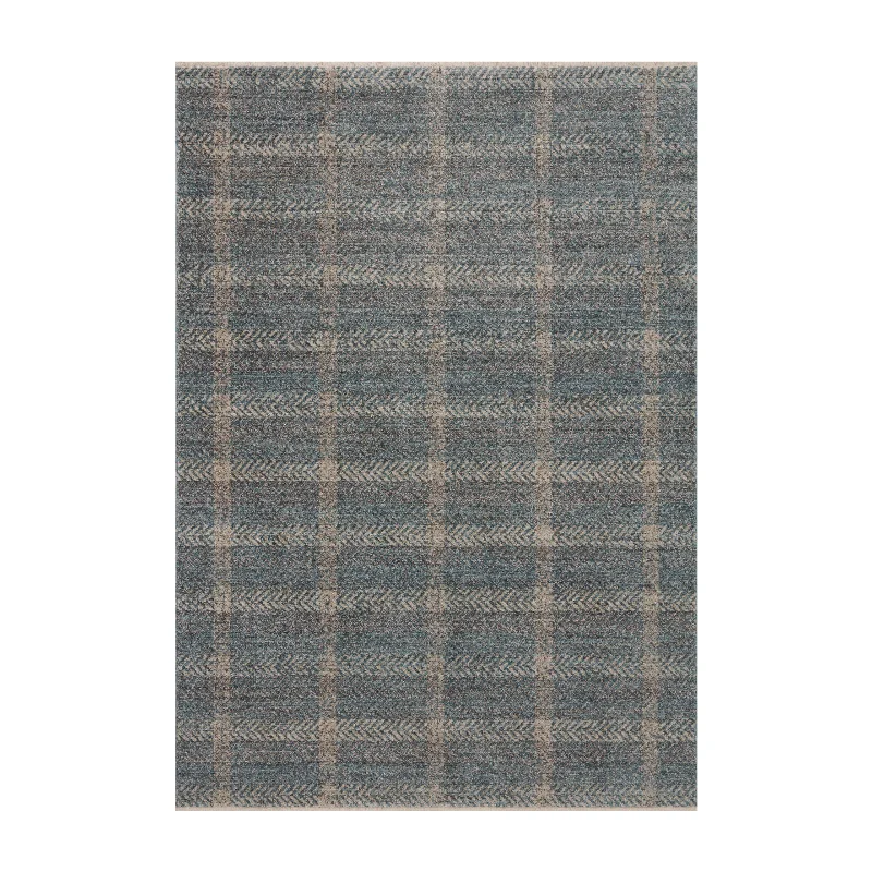 carpet for smooth floor transitions-Angela Rose x Loloi Ember Blue / Beige Rug