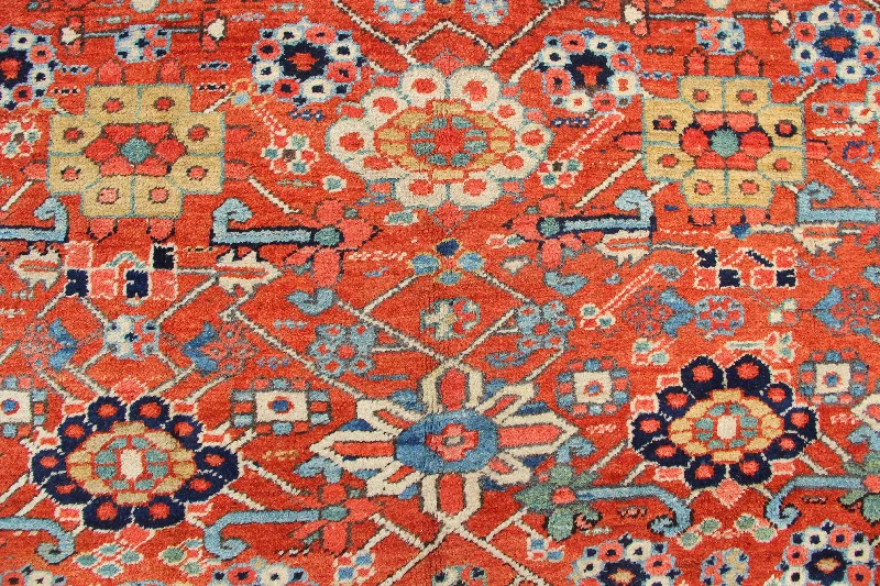 carpet for high-traffic areas-Antique Heriz Allover Design Full pile 233 x 328cm / 7'7" x 10'9"