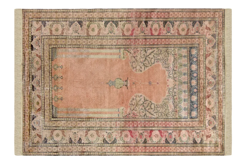 carpet for sophisticated home settings-Antique Turkish Kayseri Silk rug