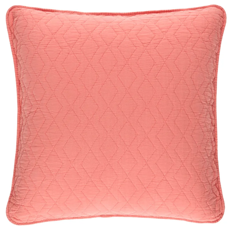 carpet for country-style homes-Birdie Coral Quilted Sham