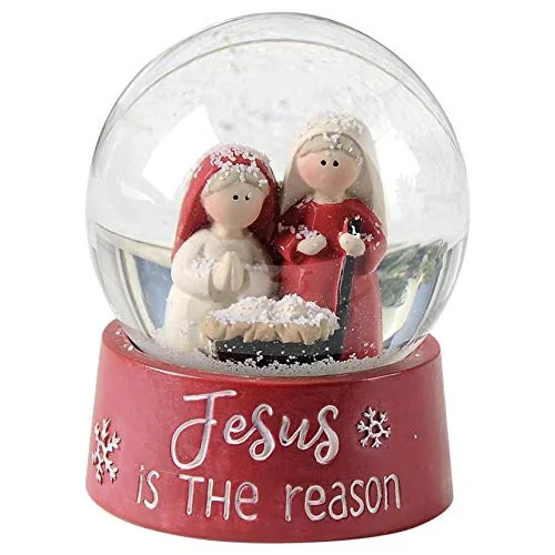 carpet with an effortlessly stylish feel-Jesus is The Reason Snow Globe with HOLY Family