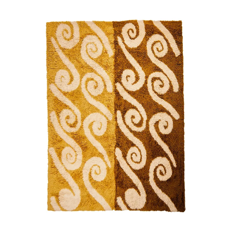 carpet for floor coverage in large rooms-Curls Rug (Golden)