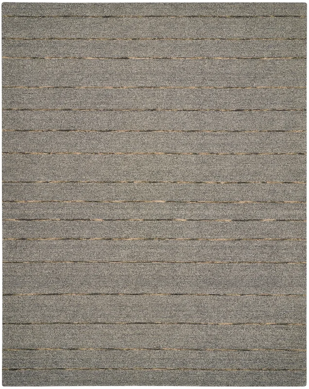 carpet with vintage patterns-Calvin Klein Halo HAL01 Charcoal Area Rug