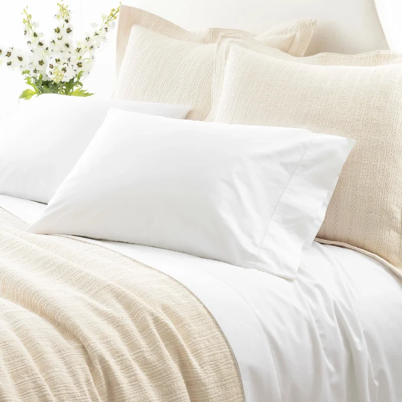 Breathable design of memory pillows-Classic Hemstitch White Pillowcases (Pair)