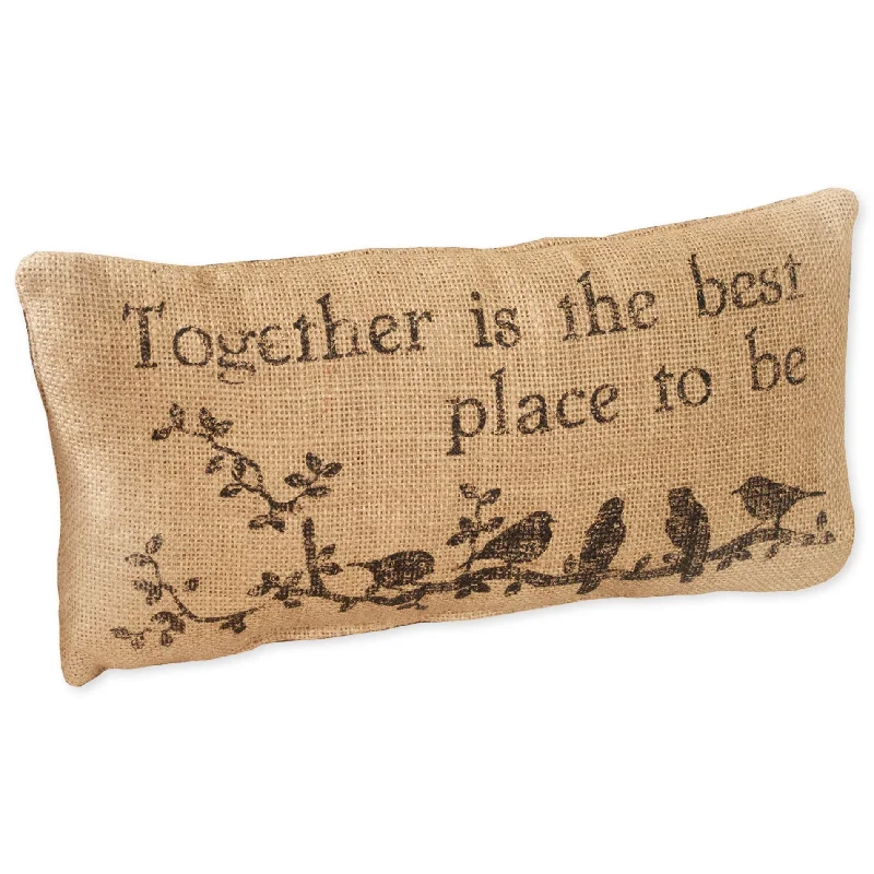 How pillows support sleep posture-Country House Collection Small Burlap Together Country Pillow, 12 x 6 inch