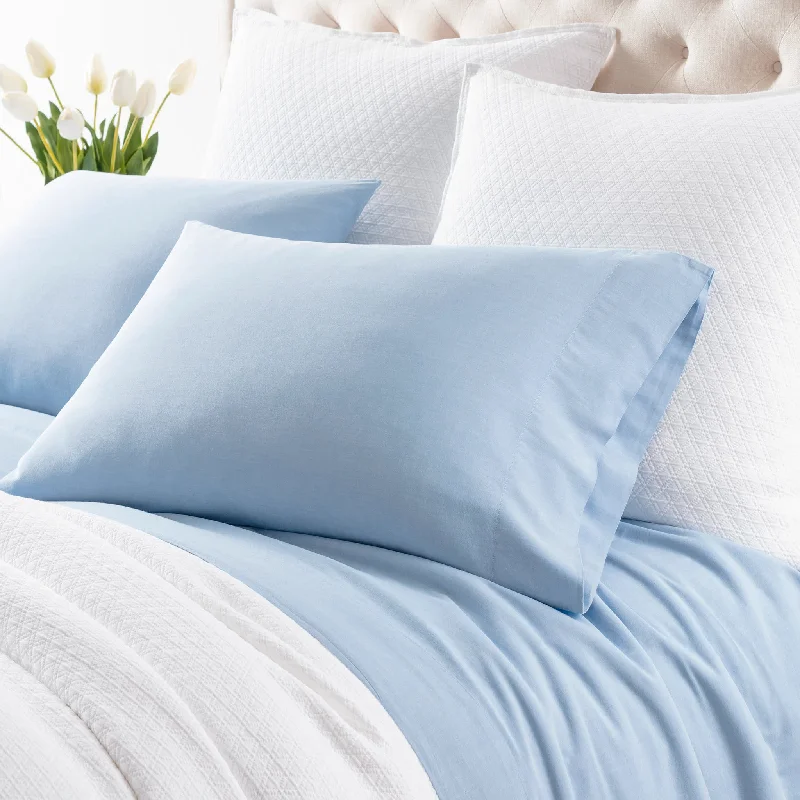 How to choose a safe baby pillow-Cozy Cotton French Blue Pillowcases