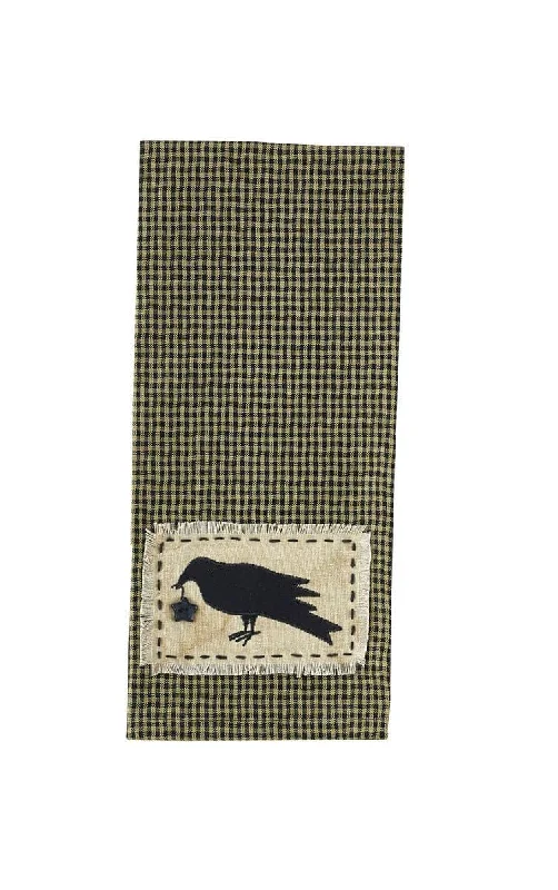 carpet for luxury hotel-inspired decor-Crow with Star Cotton Dish Cloths