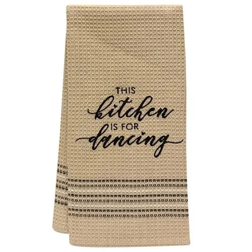 carpet for creating elegant settings-This Kitchen Is For Dancing Dish Towel