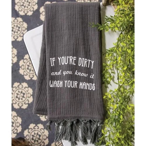 carpet for high-end home decor-* If You're Dirty and You Know It Hand Towel