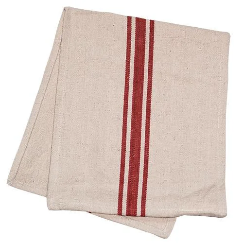 carpet with soft texture for relaxation-Grain Sack Red Stripe Towel