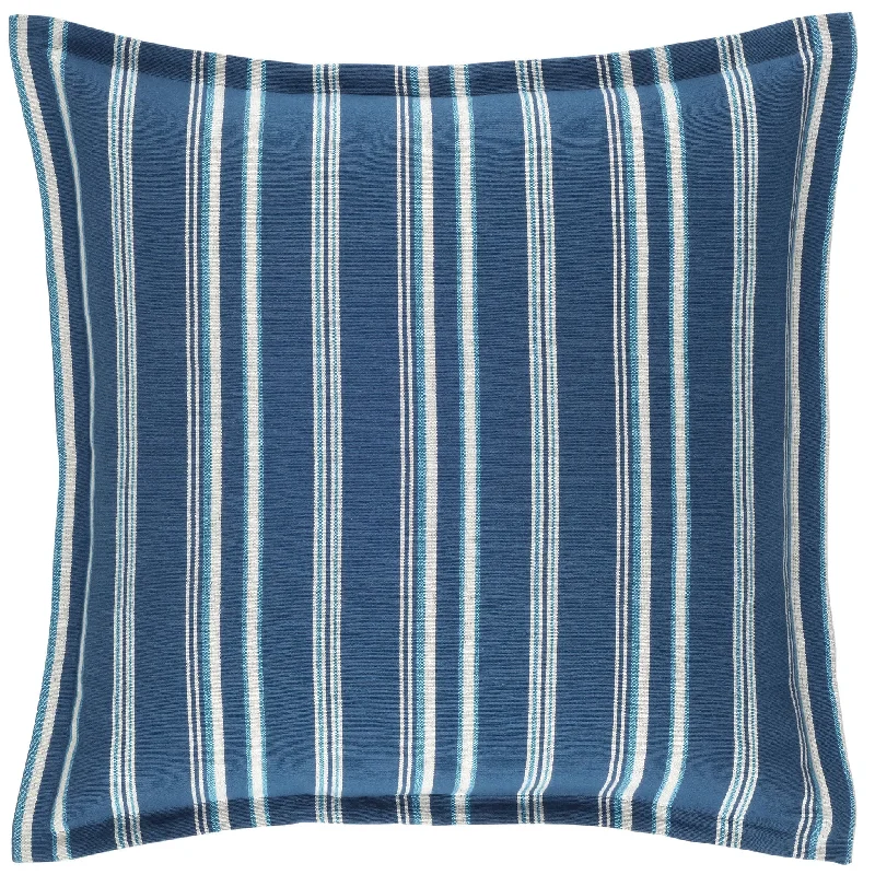 carpet for trendy, sleek designs-Driftwood Stripe Denim Sham