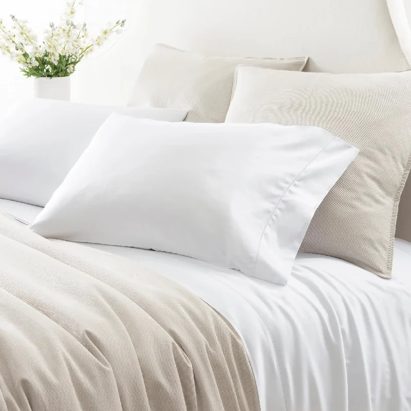 Durability options for memory foam pillows-Duchess Sateen White Pillowcases