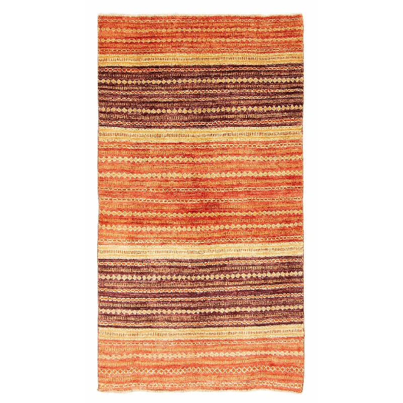 carpet for dramatic home decor-ECARPETGALLERY Hand-knotted Finest Ziegler Copper Wool Rug - 3'0 x 5'5