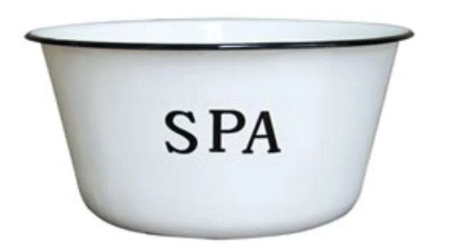 carpet for a cozy and family-friendly space-Enamelware Spa Bowl, 8-Inch by 3.75-Inch