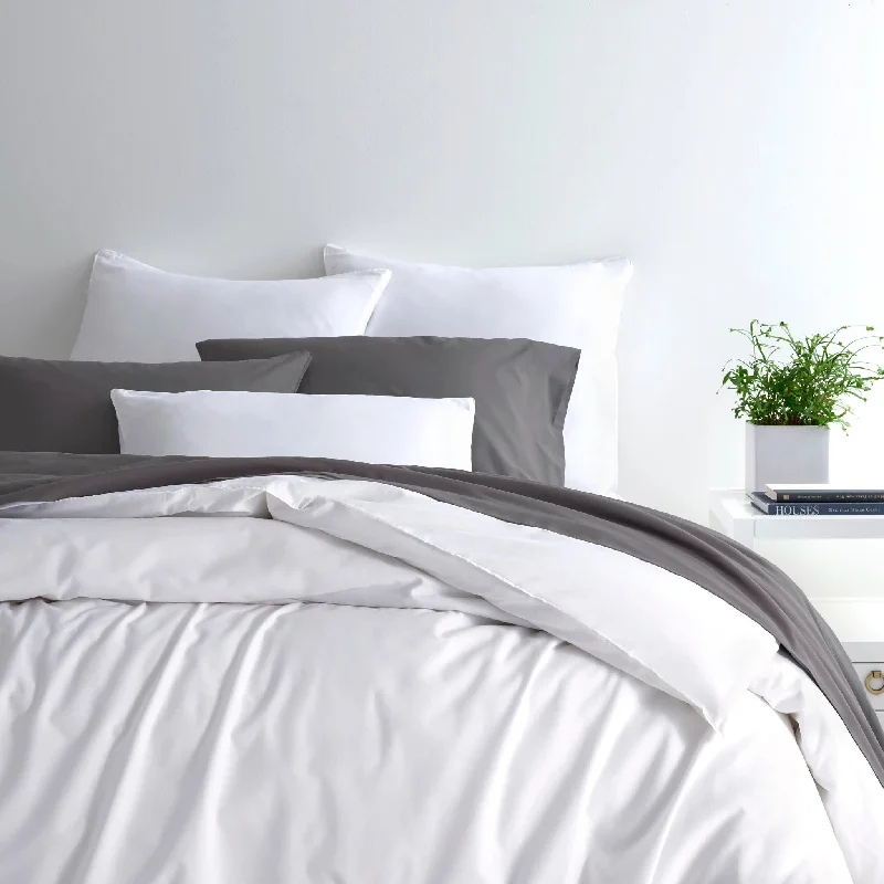 carpet for soft home accents-Essential Percale White Duvet Cover