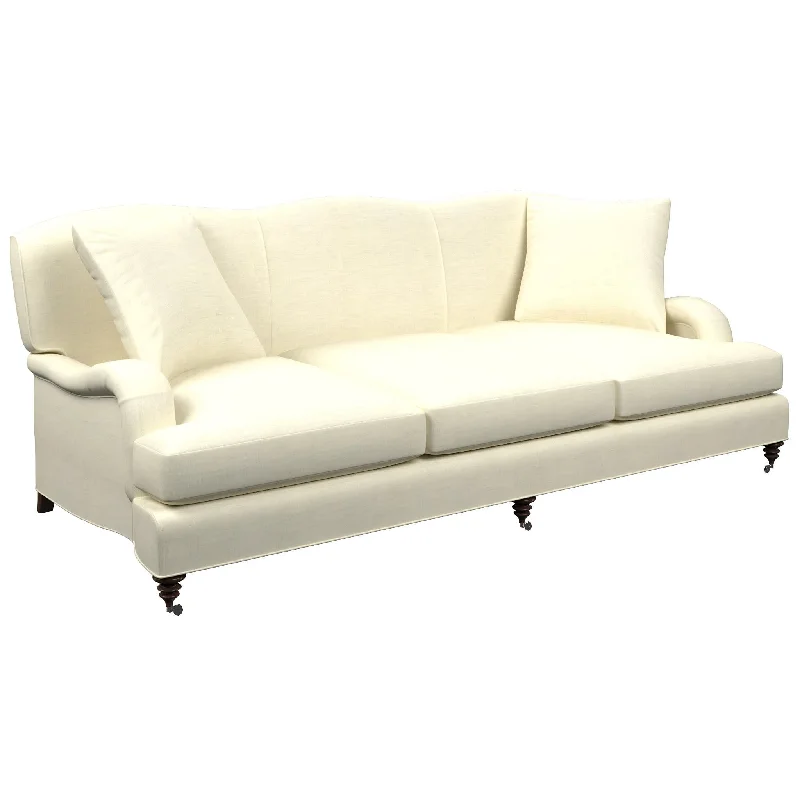 carpet for minimal upkeep-Estate Linen Ivory Litchfield 3 Seater Sofa