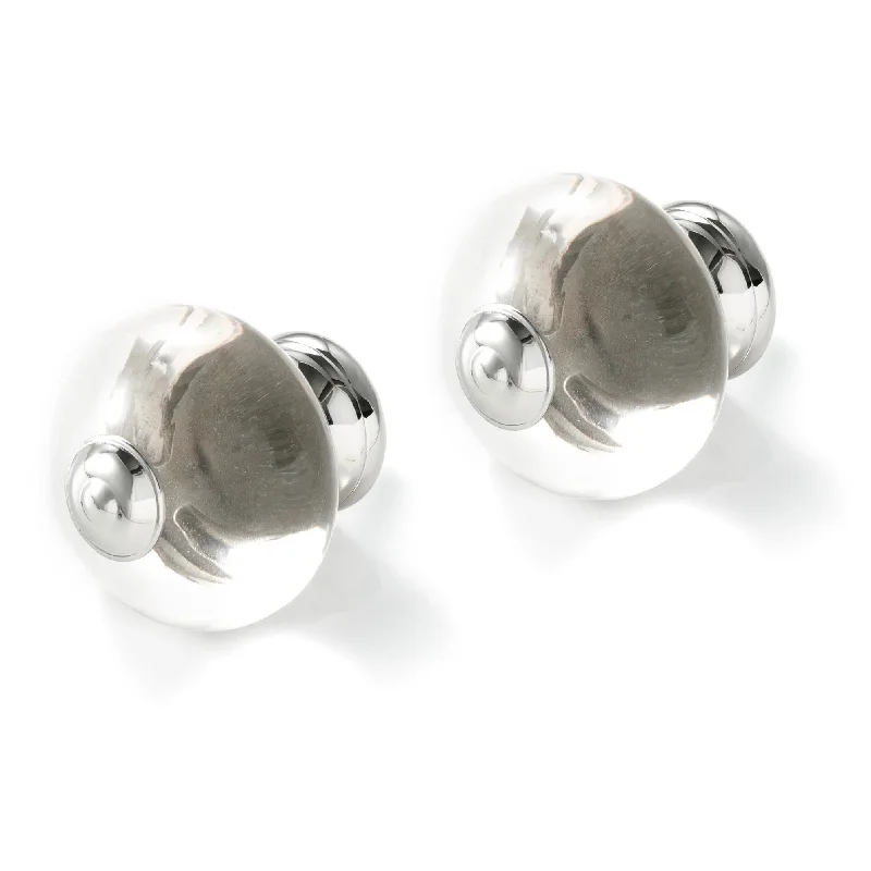 carpet with a stylish and dynamic flow-Glass Knob Polished Nickel Finials