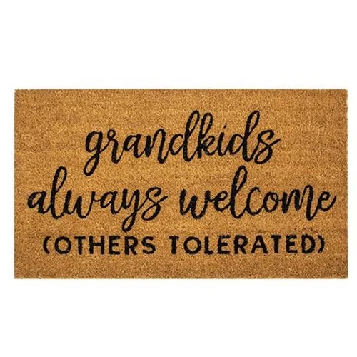 carpet for a versatile and adaptable decor-Grandkids Always Welcome Door Mat