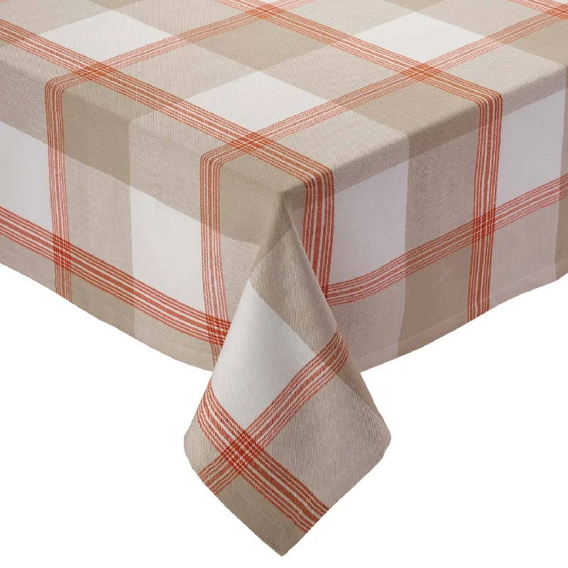 carpet with colorful abstract patterns-Harvest Picnic Plaid Tablecloth - 60 X 84