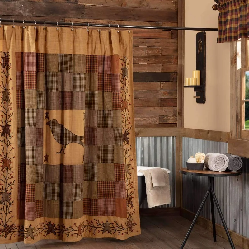 carpet for open-plan living spaces-Heritage Farms Crow Shower Curtain 72x72