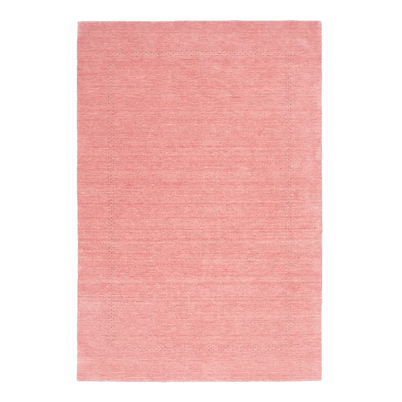 carpet for small and cozy apartments-Pink Solid Indo Gabbeh Rug - 6'2" x 9'