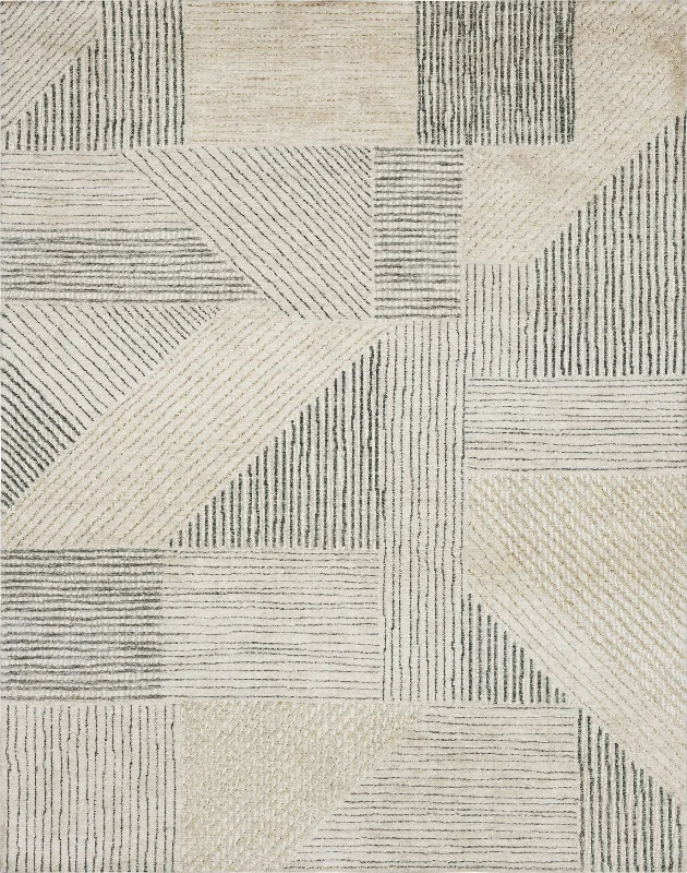 carpet with geometric and abstract themes-Bowen Central Valley Tan by Drew & Jonathan Home