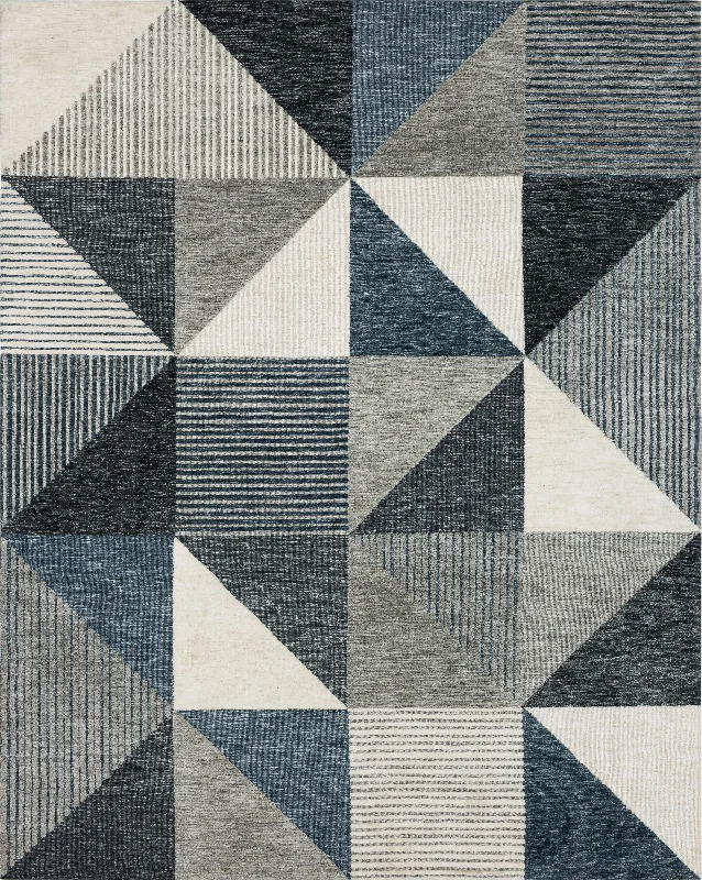 carpet for sleek, polished interiors-Bowen Oblique Blue by Drew & Jonathan Home