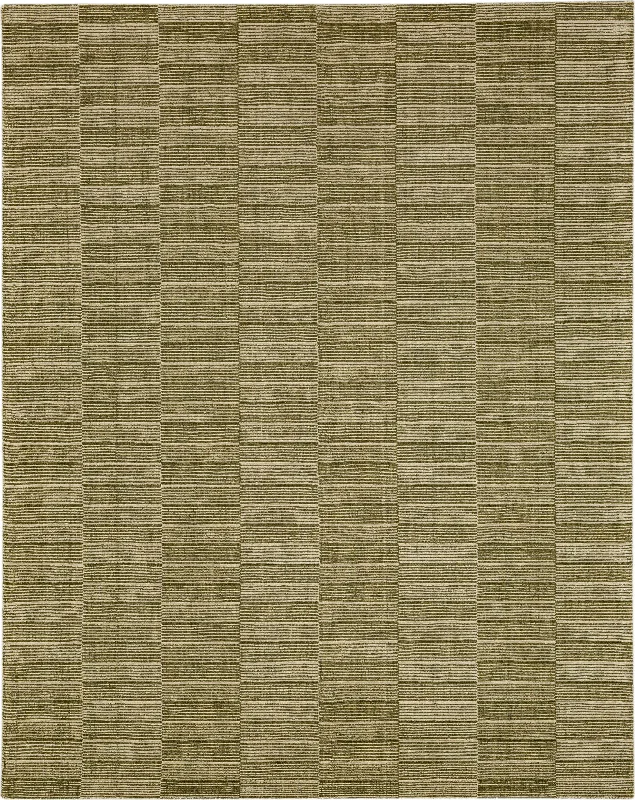 carpet for cozy reading nook-Broken Stripe Moss by Bobby Berk