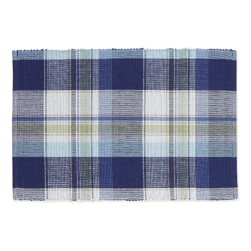 carpet with a smooth and soft-to-touch finish-Lakeside Plaid Placemat - Set of 4