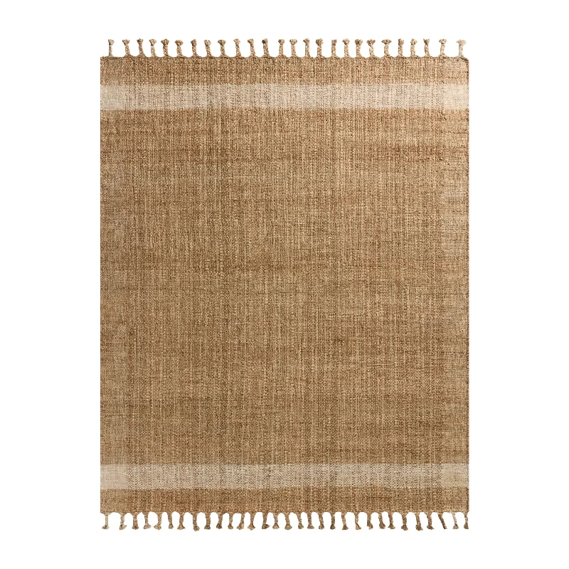 carpet for contemporary outdoor spaces-Magnolia Home by Joanna Gaines x Loloi Louie Natural / Ivory