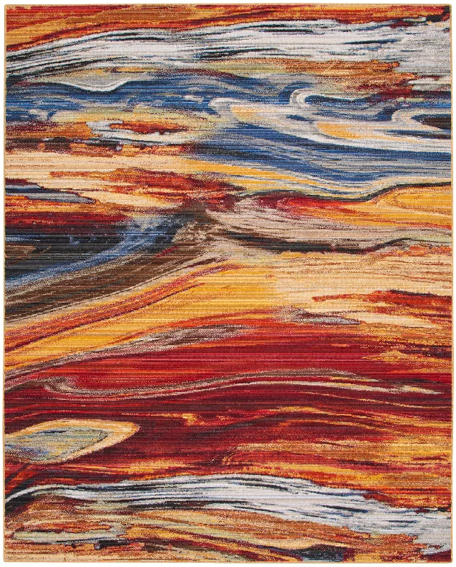 carpet for classic interior styles-Nourison Chroma CRM04 Lava Flow Area Rug